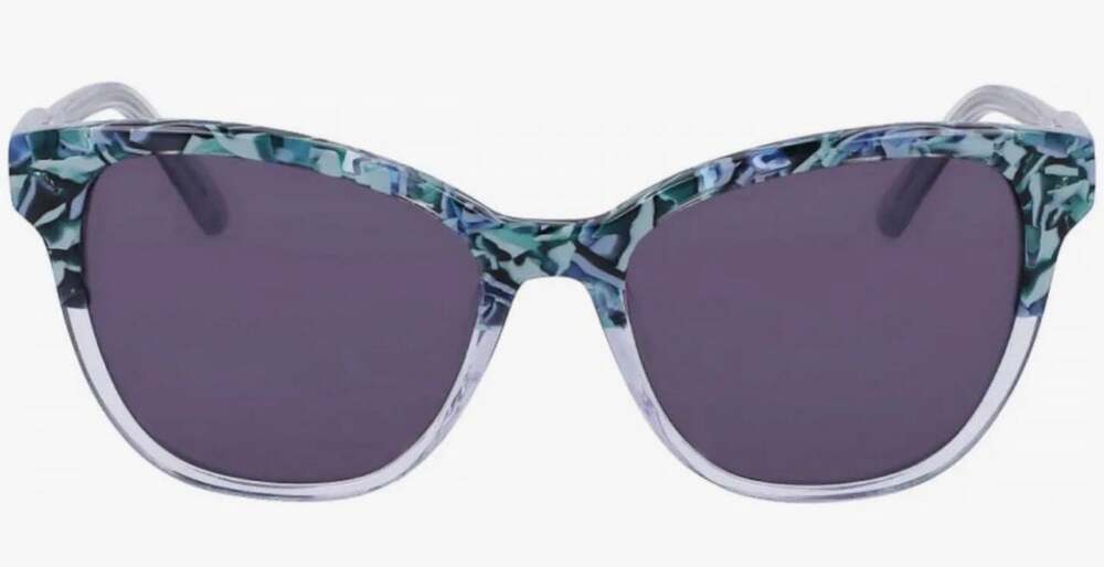 Draper James DJ7023 Blue Confetti Cat Eye Sunglasses w/  Case NWOT- MSRP $120